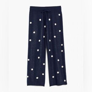 Madewell Navy Dot Sweater Pants